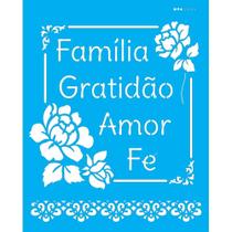 Stencil Opa 20 x 25 cm - Frase Família - 2890 Stencil Opa 20 x 25 cm - Frase Família - 2890