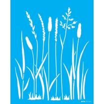Stencil Opa 20 x 25 cm - Grama Selvagem - 3364 Stencil Opa 20 x 25 cm - Grama Selvagem - 3364