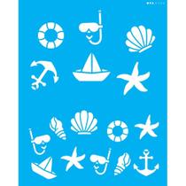 Stencil Opa 20 x 25 cm - Infantil Naútico II - 3154
