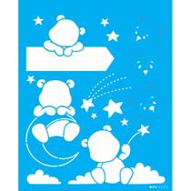 Stencil Opa 20 x 25 cm - Infantil Ursinhos - 3525