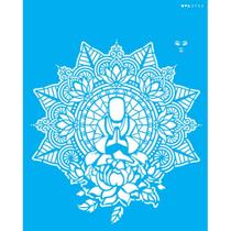 Stencil Opa 20 x 25 cm - Mandala Buda - 2726