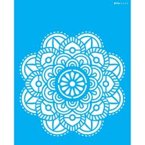Stencil Opa 20 x 25 cm - Mandala Flor Vitral - 2463