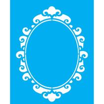 Stencil Opa 20 x 25 cm - Moldura Oval II - 1886