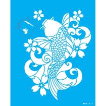 Stencil Opa 20 x 25 cm - Oriental Carpa - 3527