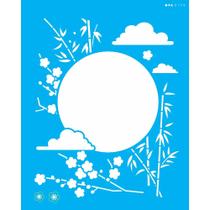 Stencil Opa 20 x 25 cm - Oriental Sol e Bambu - 3179