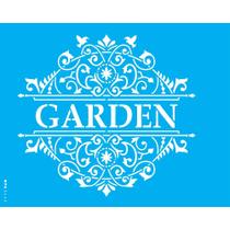Stencil Opa 20 x 25 cm - Palavras Brasão Garden - 3443