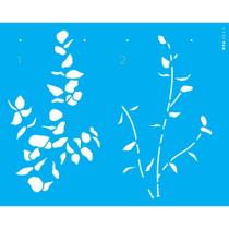 Stencil Opa 20 X 25 Cm - Plantas Eucalipto - 3223