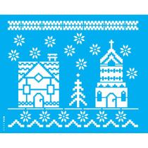 Stencil Opa 20 x 25 cm - Ponto Cruz Natalino I 3455