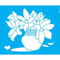 Stencil Opa 20 x 25 cm - Vaso Flor Açafrão do Prado - 3400 Stencil Opa 20 x 25 cm - Vaso Flor Açafrão do Prado - 3400