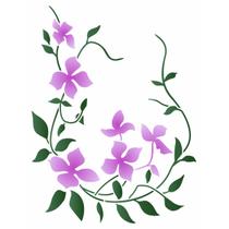 Stencil OPA 20x25 3386 Cantoneira Flores Clematites