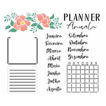 Stencil OPA 20x25 3398 Planner Anual Flores