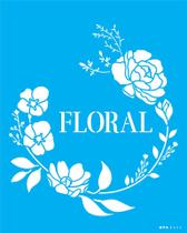Stencil Opa 20x25 - 3444 - Palavras Floral E Flores