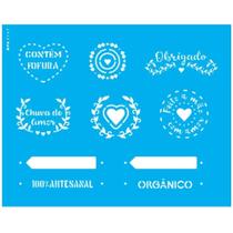 Stencil Opa 20x25 Carimbos de Amor 3167 Stencil Opa 20x25 Carimbos de Amor 3167