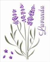 Stencil OPA 20x25 cm - 3390 - FLOR LAVANDA II