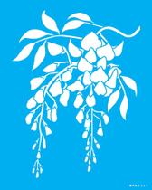 Stencil OPA 3361 - 20x25 cm - FLORES GLICINIAS