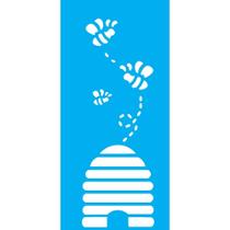 Stencil Opa 7 X 15 cm - Colméia Abelha - 1952