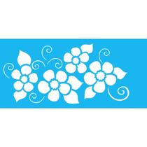 Stencil Opa 7 x 15 cm - Flores Arabesco - 1962