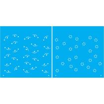 Stencil Opa Duplo 14 X 14 cm - Micro Florzinhas - 1173