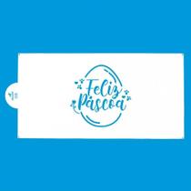 Stencil para Bolo Blue Star SBS-009 34,5 x 16,5 cm - Feliz Páscoa Stencil para Bolo Blue Star SBS-009 34,5 x 16,5 cm - Feliz Páscoa
