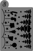 Stencil para Bolo (Mod.28) Pinheirinho de Natal - 16,5 cm x 25 cm - 1 unidade - Sonho Fino - Rizzo