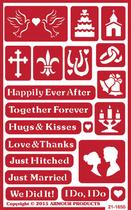 Stencil para Gravação em Vidro Armour Products 21-1650 Over N Over, 12,7 cm por 20,3 cm, Felizes Para Sempre Stencil para Gravação em Vidro Armour Products 21-1650 Over N Over, 12,7 cm por 20,3 cm, Felizes Para Sempre