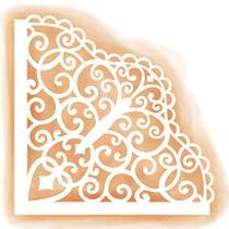 Stencil Para Pintura Simples Sta-048 Cantoneira Rendado Arabesco 14x14cm Litoarte Stencil Para Pintura Simples Sta-048 Cantoneira Rendado Arabesco 14x14cm Litoarte