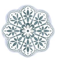 Stencil Para Pintura Sta-001 Mandala Rendada 14x14cm Litoarte