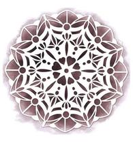 Stencil Para Pintura Sta-002 Mandala Rendada 14x14cm Litoarte