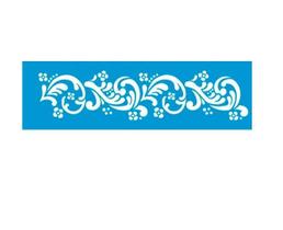 Stencil Pintura 8,4x28,5 Arabesco Flor Ste-140 - Litoarte Stencil Pintura 8,4x28,5 Arabesco Flor Ste-140 - Litoarte