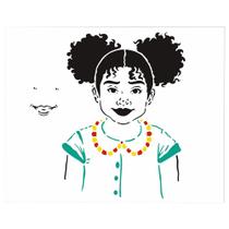 Stencil Pintura Afro Menina 2955 20x25 Opa Stencil Pintura Afro Menina 2955 20x25 Opa
