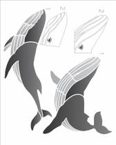 Stencil Pintura Animais Baleia Jubarte 3314 20x25 Opa