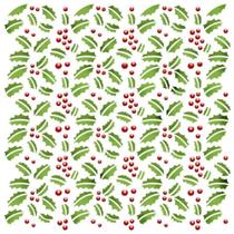 Stencil Pintura Arte Natal Folhas e Frutas 14x14cm Stan-014 Litoarte