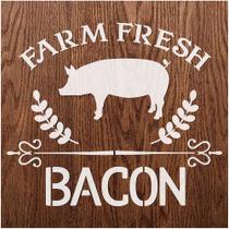 Stencil Pintura Bacon Farm Fresh Sta-143 14x14cm Litoarte Stencil Pintura Bacon Farm Fresh Sta-143 14x14cm Litoarte