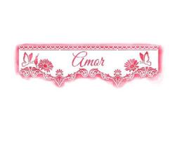 Stencil Pintura Barrado Amor Stab2-032 28x8 Litoarte