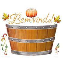 Stencil Pintura Bem-Vindo, Moranga, Aboboras Str-187 20x25 Litoarte