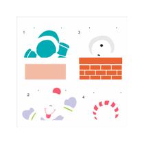 Stencil Pintura Boneco de Neve 3007 30,5x30,5 Opa