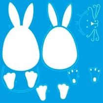 Stencil Pintura Coelho Forma De Ovo Stxx-137 20x20cm Litoarte