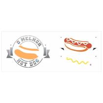 Stencil Pintura Culinaria Hot Dog 3110 17x42 Opa