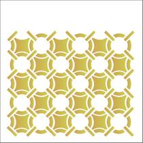 Stencil Pintura Estamparia Anéis Opa 2011 14x14 Artesanato