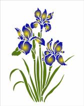 Stencil Pintura Flor Iris 3389 20x25 Opa