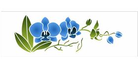 Stencil Pintura Flores Orquidea Phalaenopsis 10x30 3461 Opa