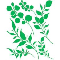 Stencil Pintura Folhas 21,1x17,2 Stm-752 Litoarte