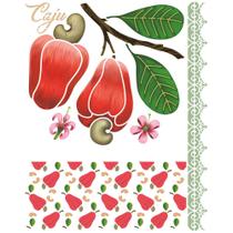 Stencil Pintura Fruta Caju Str-242 20x25 Litoarte Stencil Pintura Fruta Caju Str-242 20x25 Litoarte