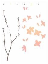 Stencil Pintura Galhos com Flores Ii 3309 15x20 Opa Stencil Pintura Galhos com Flores Ii 3309 15x20 Opa