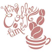 Stencil Pintura It S Coffee Time Sta-183 14x14cm Litoarte