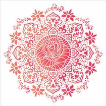 Stencil Pintura Mandala Rosa de Saron 2987 30,5x30,5 Opa