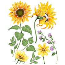 Stencil Pintura Margaridas Str-260 20x25 Litoarte Stencil Pintura Margaridas Str-260 20x25 Litoarte