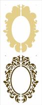 Stencil Pintura Moldura Oval 2951 17x42 Opa