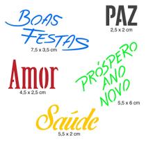 Stencil Pintura Natal Frases de Natal Stnx-031 10x10 Litoarte