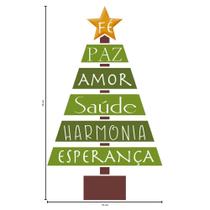 Stencil Pintura Natal Pinheirinho com Palavras Stxxn-010 20x20cm Litoarte